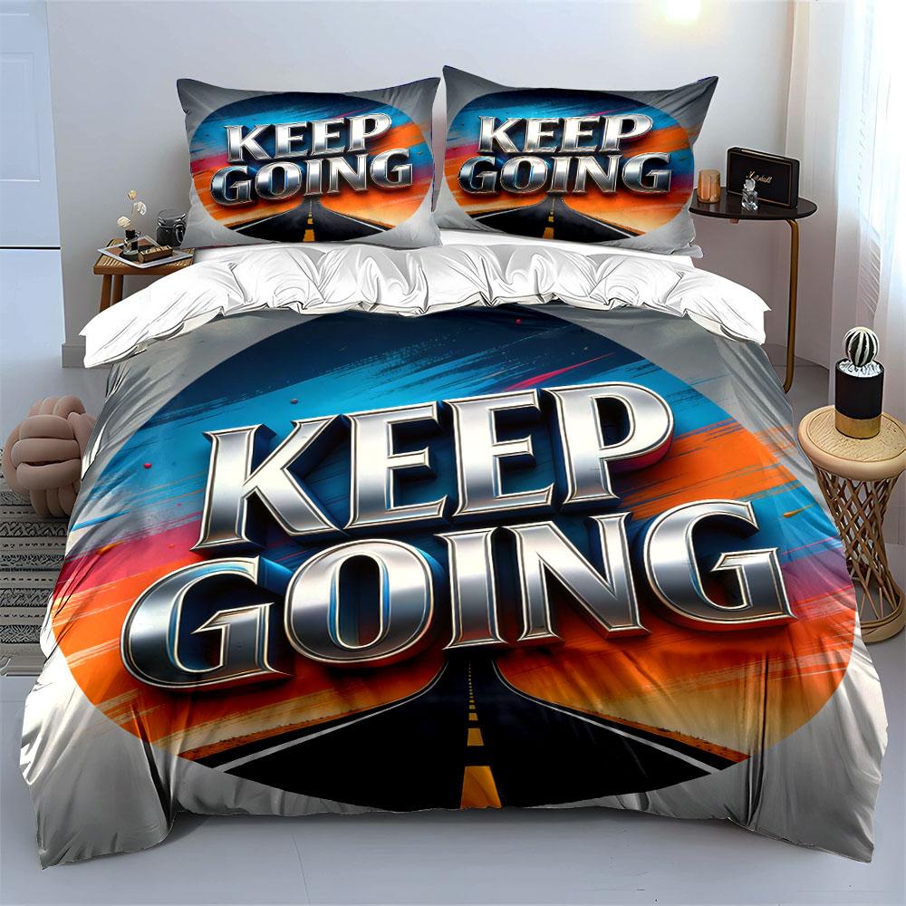Motivational Decor Set For Home Soft Comfortable Duvet Cover Bedding Set Included 1*Duvet Cover & 2*Pillowcases, Gift