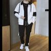 tracksuit top and bottom sweatshirt top and bottom large autumn spring loose zip with long [foveitaa] Men's set, size, clothes, clothes, fit, cool,