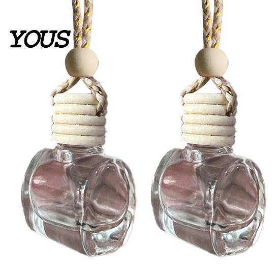 Indoor Aromatic Hanging Decor Car Perfume Bottle Pendant, Creative Air Freshener Diffuser Essential Oil for Vehicle, Portable Holder, Interior