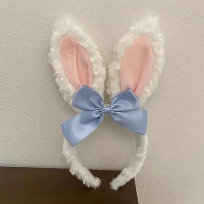 Lolita Cosplay Headwear Cartoon-Inspired Rabbit Ear Headband Easter Headband Charming Party Props Hairband For Holiday Themed