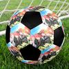 Soccer Ball Colorful Machine Stitched PVC Size 5 Team Training Competition Ready Durable High-Bounce Cool Sports Gift