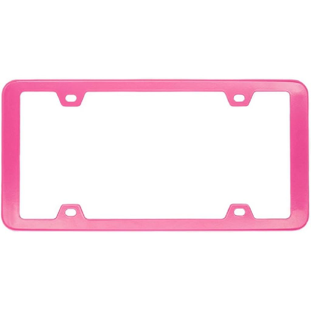 201 Stainless Steel License Plate Frames (Baby Pink)