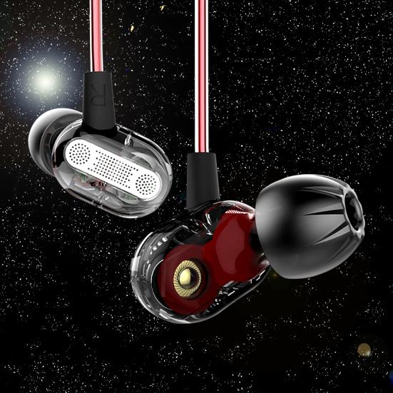 

3.5mm Dual Dynamic Driver Stereo HiFi Sound In-Ear Earphone Earbuds with Mic