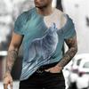 Wolf Graphic T Shirts Men's 3D Print T-shirt Summer Short Sleeve Oversized Men Clothing Harajuku Male Tops Casual Streetwear