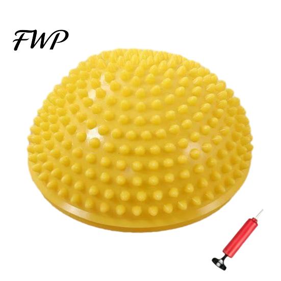 Kids Balance Ball Anti-Slip Thickened Base Hemispheric Massage Design Sensory Early Childhood Trainer Development Non-turning Preschool Activity Toy
