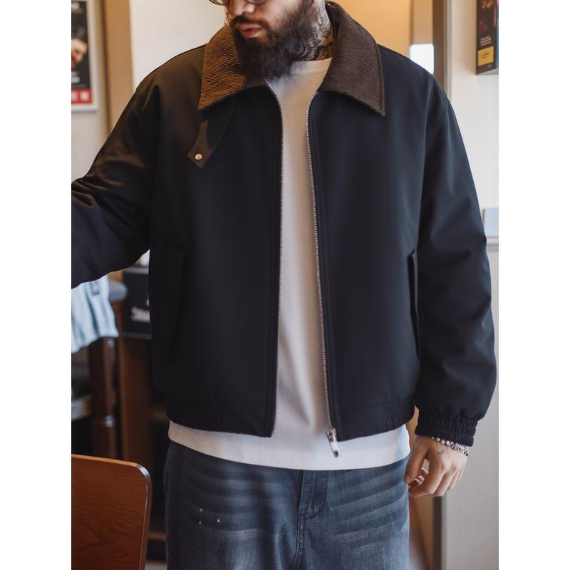 American Retro Barn-Style Old Money Short Padded Jacket for Men, Winter Hunting Cotton Coat, Foreign Trade Men's Cotton Jacket