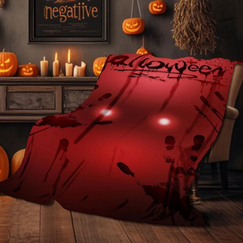 Halloween Print Flannel Blanket Soft Cozy Throw Bed Sofa Plush Fleece 70x100 To 150x200cm