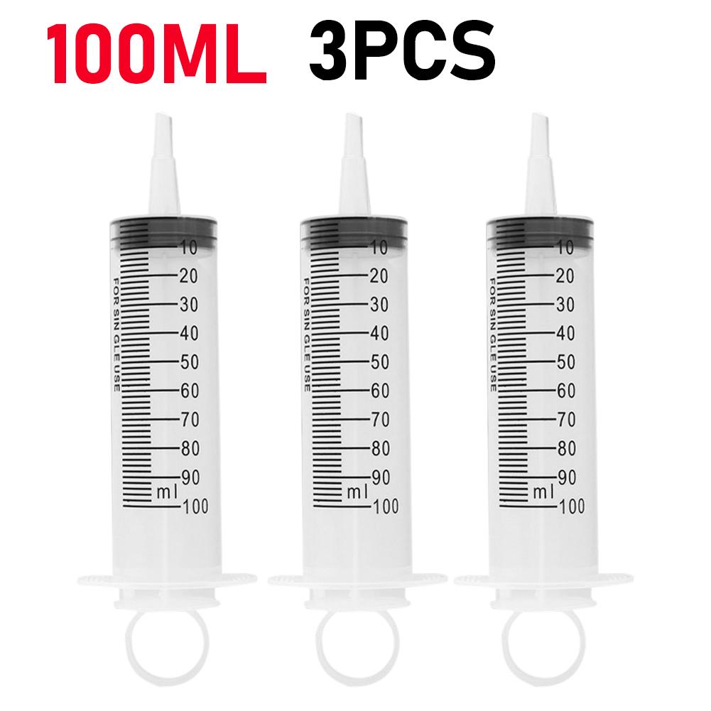 60ml/100ML Feeding Syringe Glue Filling Enema Syringe Nutrient Sterile Without Needle Watering for Industrial Hydroponics