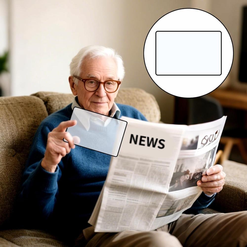 3X Magnifier Magnifying Pvc Plastic Sheet Easy Handhold Full Page Reading Aid Low Vision For Books Reading Newspaper 180*120Mm
