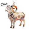 Decorative Acrylic Christmas Tree Decoration 2D Goat Ornament Cute Animal Sheep Hanging Decor for Clear Flame Red Ornament Tree Holiday Party