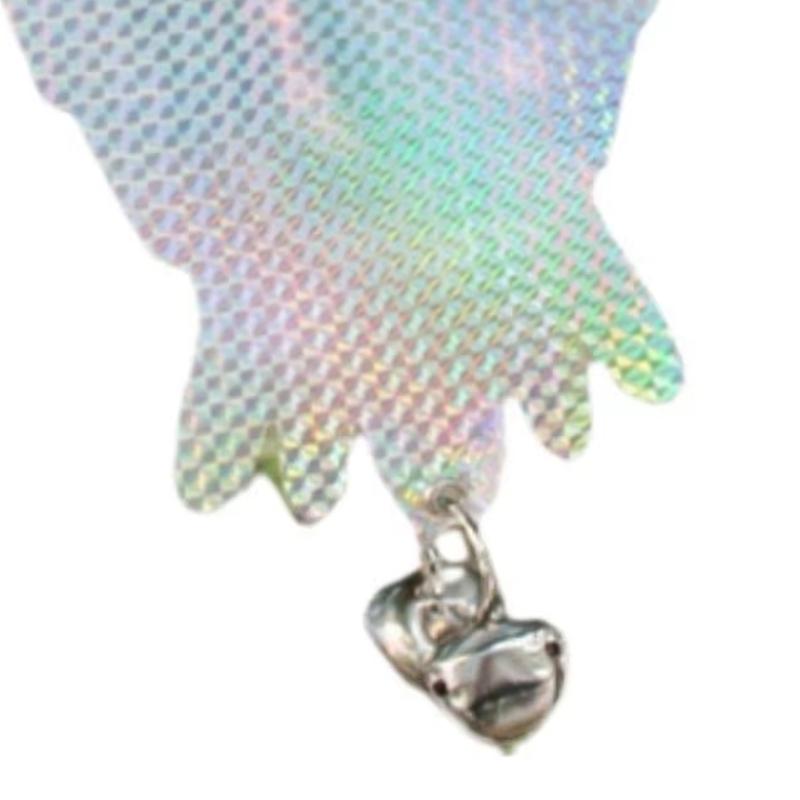 Reflective Owl Shaped Bird Deterrence With Reflective Pendent Easy Install Outdoor Decoration Weatherproof