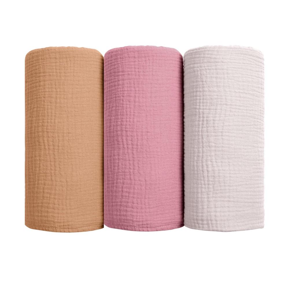 Newborn Muslin Swaddle: Soft, Breathable Blanket for Wrapping, Burping & Bathing - Perfect Baby Gift