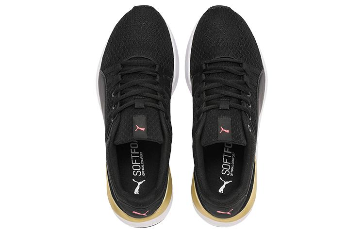 PUMA Adela Core Black/White/Gold Low Sneakers Women's 370544-01