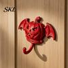 Multi-color Halloween Hooks Devil Pumpkin Bat Wall Hook, No-Drill Adhesive Hook for Keys Small Pendant Hanger Bags, Strong Sticky Damage-Free