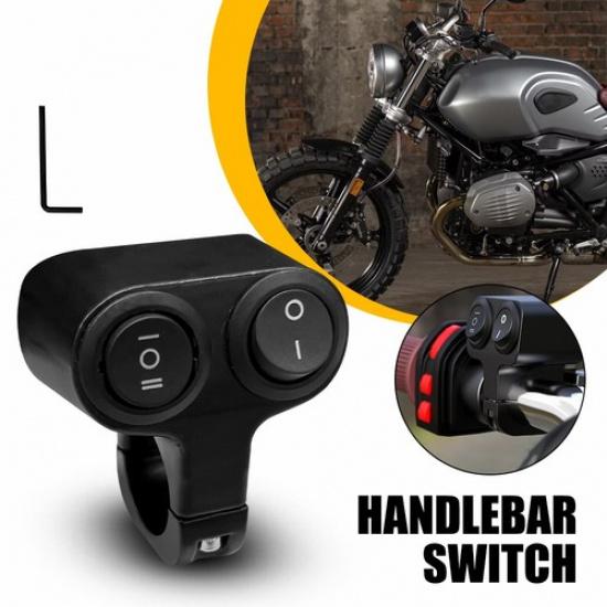 Motorcycle On Off Switch Dual ATV Button Handlebar 7/8 Headlight Fog Spot Light