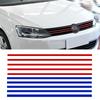 5 Stück Auto Frontklappe Kühlergrill Reflektierender Aufkleber Streifen für VW Golf 6 7 Tiguan Polo GTI Auto Außen Styling Dekoration Zierleiste Aufkleber