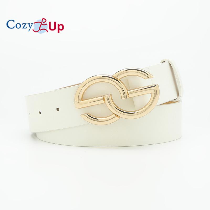 Metal Buckle Simple Casual Decoration Jeans Belt Double G Retro Dress Belt Women