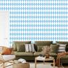Harlequin Diamonds Wallpaper, White, Azure Background, for Living Room and Bedroom, 50x1000