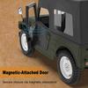 1:10 Scale RC Crawler, 4WD All Terrain Off Road Vehicle, Electric Remote Control Car with Removable Doors and Roof Green
