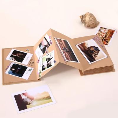 Yousheng Accordion Photo Album Stretchable Kraft Paper Scrapbook Folding DIY Souvenir Book Scrapbook Album Gift for Wedding Birthday Graduation