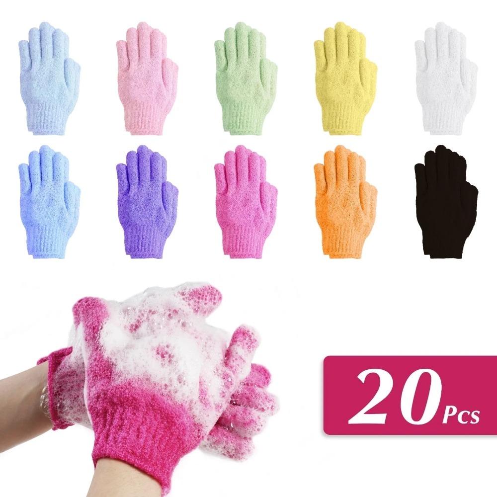 10 Pairs Body Exfoliating Shower Gloves, Bath Scrub Wash Mitt for Women and Men