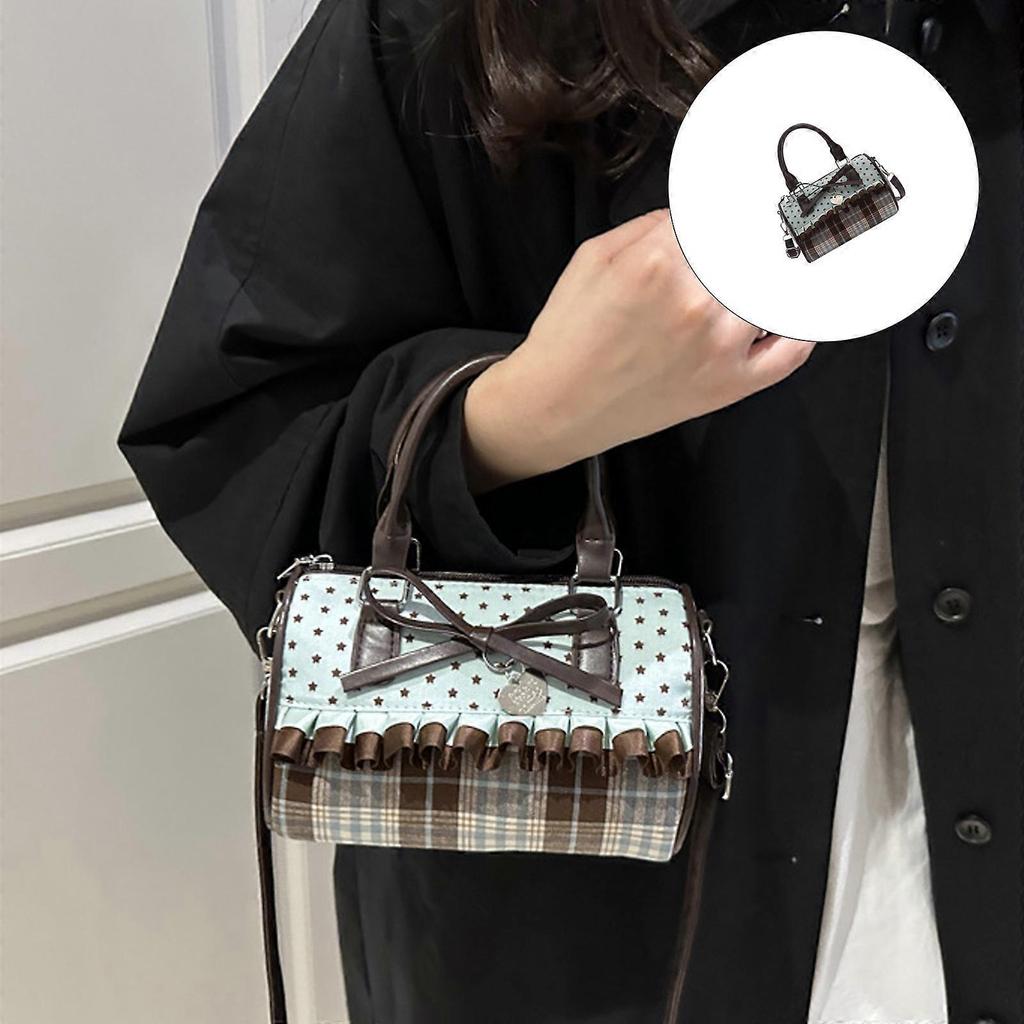 Stylish Bowknot Dot Shoulder Bag Elegant Top Handle Underarm Purse Lightweight Spacious PU Handbag For Women Multicolor