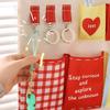 Oxford Cloth Dormitory Storage Hanging Bag Cartoon Multi-layer Underwear Storage Mesh Pouch Dopamine Wall-mounted