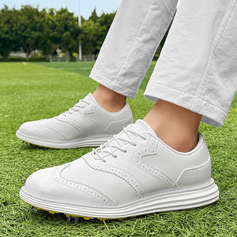 THESTRON Men's Professional Golf Shoes, Large Size 39-48, Spiked and Anti-slip Sport Footwear