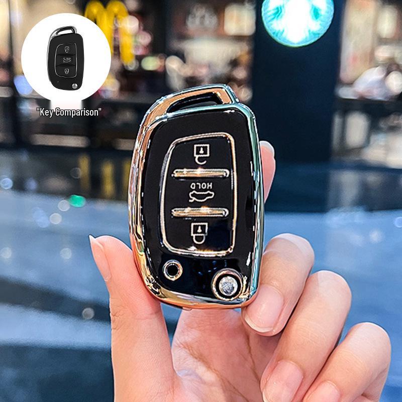 

Key Cover for Beijing Hyundai Elantra, New Verna, Celesta - Women s Folding Key Shell with Buckle Bag