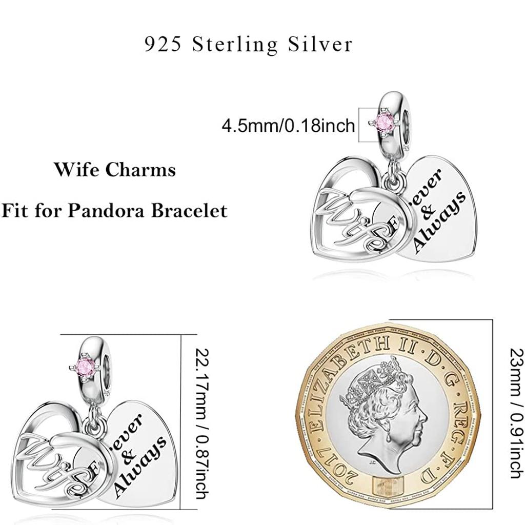 New Copper Mom Wife Sisters Family Pendans Bead Diy Compatible With Authentic Charm Bracelets Necklaces Women Jewellery