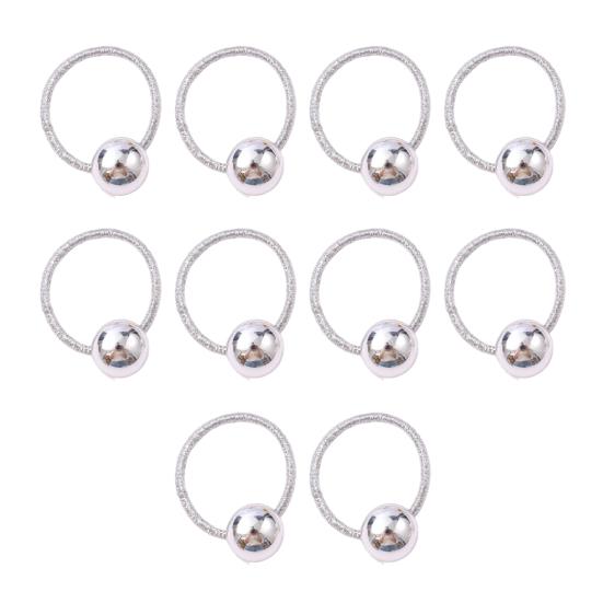 10 шт. Резинки для волос Суперэластичные Мягкая ткань В форме сердца Заколки для волос Праздничные украшения для волос Аксессуары для причесок DIY