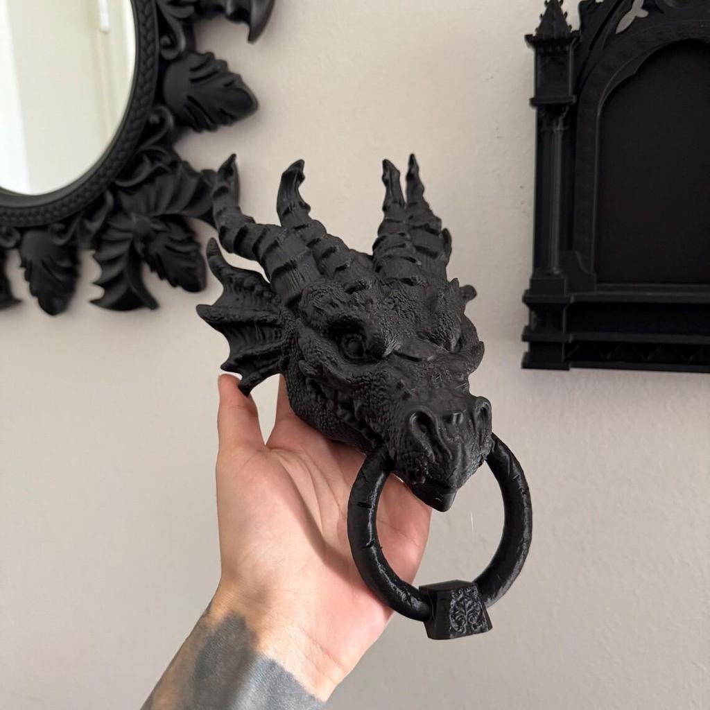 Gothic Faucet Sculpture Door Knocker with Screws & Nano Glue