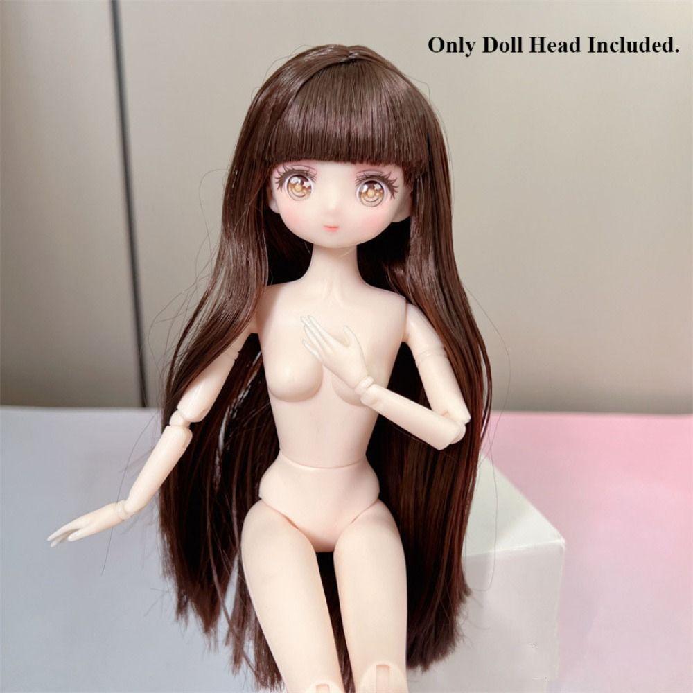 With Gold Brown Hair Doll Head High Quality 10 Styles Plastic Black Long Hair Europe Red Hair 1/6 BJD Doll/30cm Doll