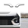 Silver ABS Front Fog Light Eyebrow Covers, 2-Piece Set for Suzuki Car Exterior Trim