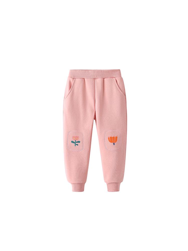 Malwee Girls' Elastic Waist Sweatpants - Autumn Winter European American Style for Toddlers & Kids