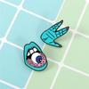 Horror Eyeball In Mouth Witch Hand Enamel Pins Devil Punk Brooch Denim Jackets Shirt Lapel Pin Gothic Badge Cartoon Jewelry Gift