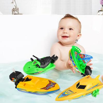 1Pc Speed Boat Ship Wind Up Toy Galleggiante in Acqua Giocattoli per Bambini Bambini Ragazzi Regali