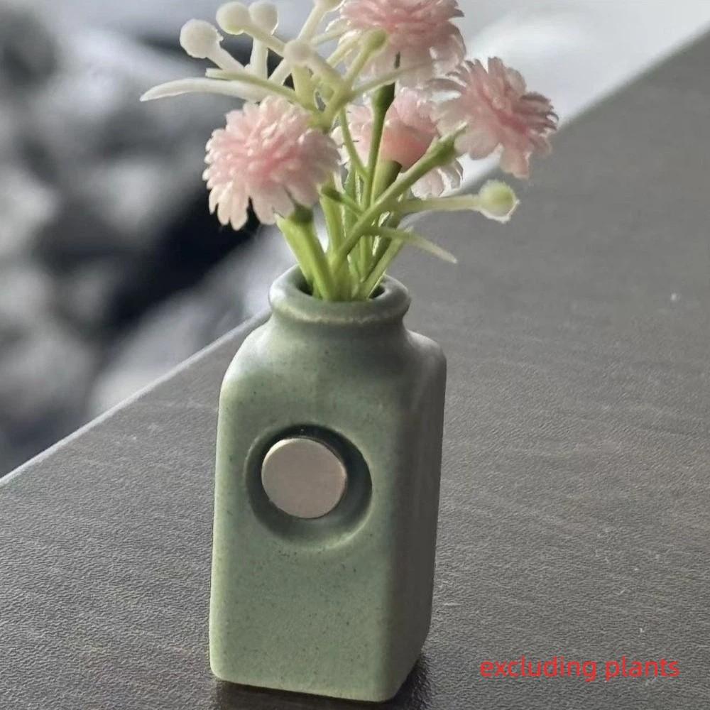 Decorative 3D Vase Fridge Magnets Pastoral Style Flower Arrangement Magnet  Dorm Room