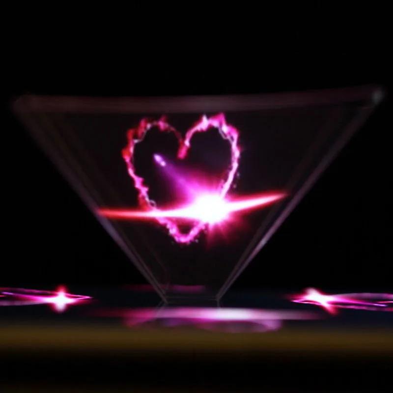 Projektor 3D Hologram Piramida Wyświetlacz Stojak Wideo Wzmacniacz Uniwersalny Powiększalnik Ekranu Telefonu Komórkowego Dla Smartfona