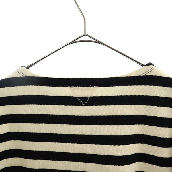 RHC Made In Japan Border Long Sleeve Boat Neck T-shirt Women Used