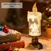 Christmas LED Candle Light Flameless Rotating Waterfall Sparkling Candle Light Crystal Electronic Candle Desktop Decoration Gift