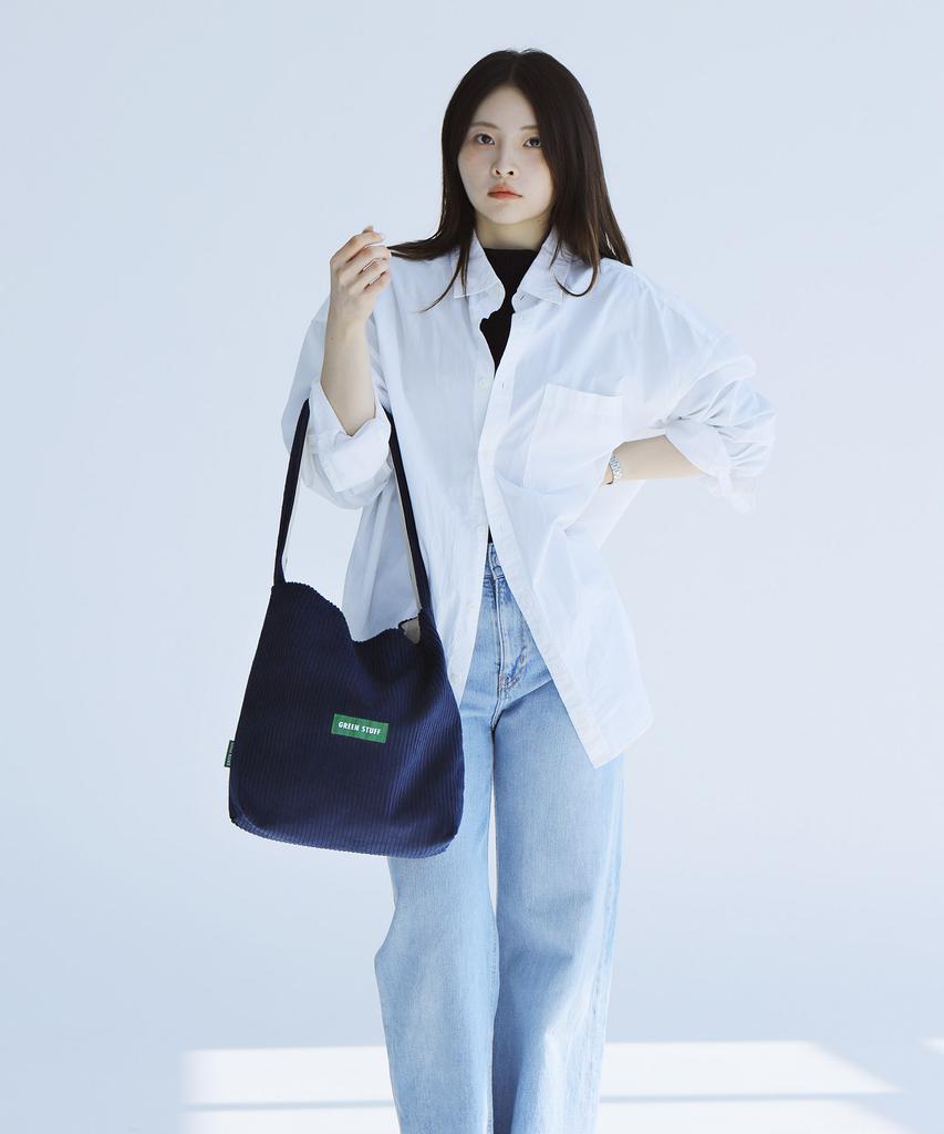 Green Stuff Simple Shopper Bag 62 Classic Corduroy - Navy