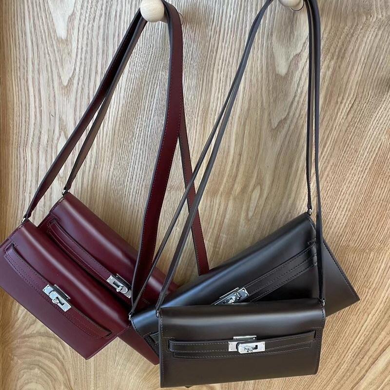 High-quality New Fine Plain Weave Glossy Leather Wallet, Diagonal Straddle Women's Bag In Hand