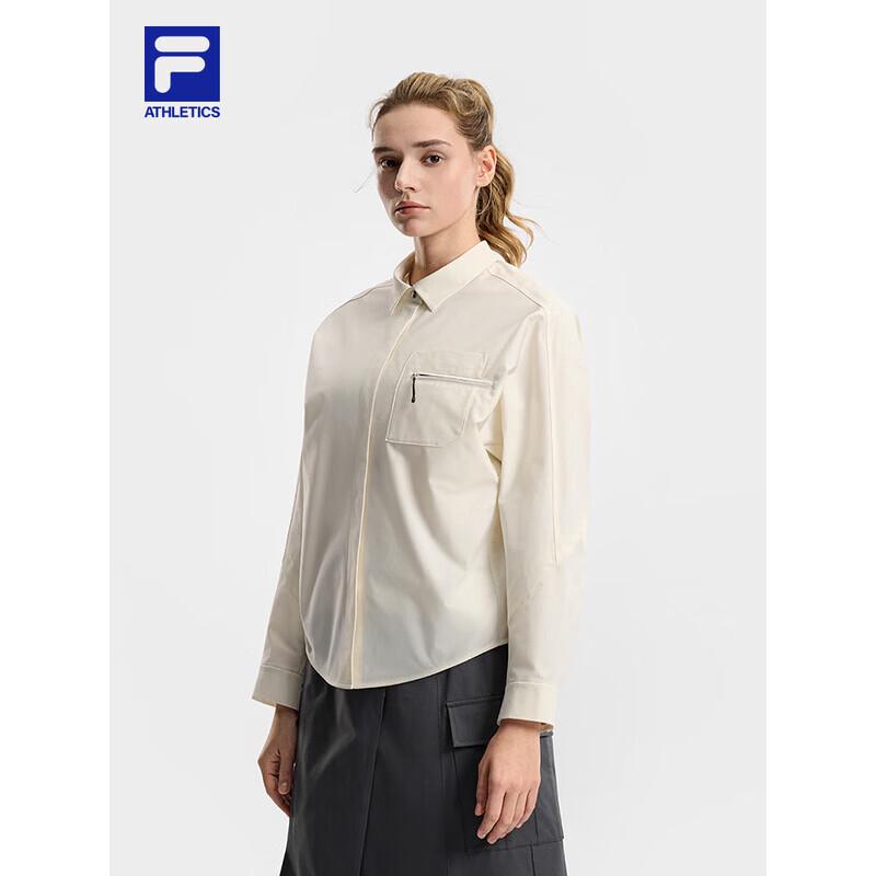 

FILA Women s Woven Long-Sleeve Button-Up Shirt L
