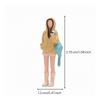 1:64 Scale Hooded Girl Figurine Hand-Painted Miniature Standing