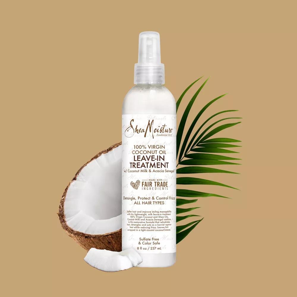 Shea Moisture 100% Virgin Coconut Oil Leave-In Treatment, 237ml, 1 unit