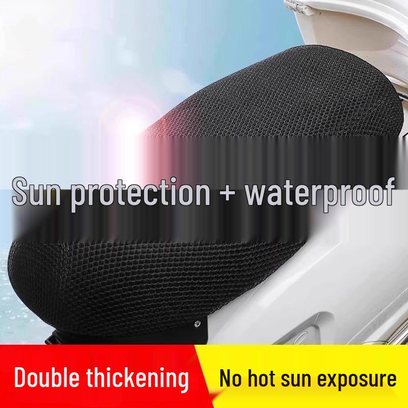 All-Season Waterproof Mesh Motorcycle Seat Cushion & Sunscreen Cover