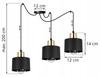 MODERN CEILING HANGING LAMP BLACK LED LAMP
