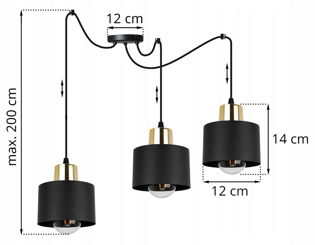 MODERN CEILING HANGING LAMP BLACK LED LAMP