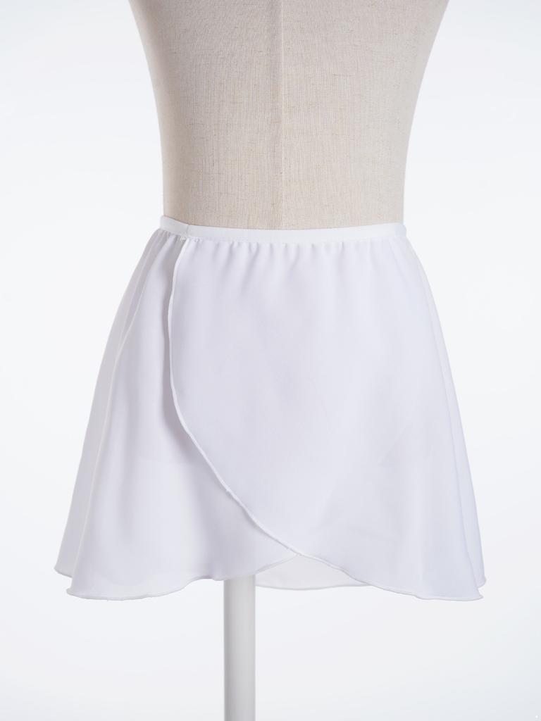 Chiffon Skirt Kids Elastic Waistband Irregular Slit Miniskirt for Stage Performance Gymnastic Costume